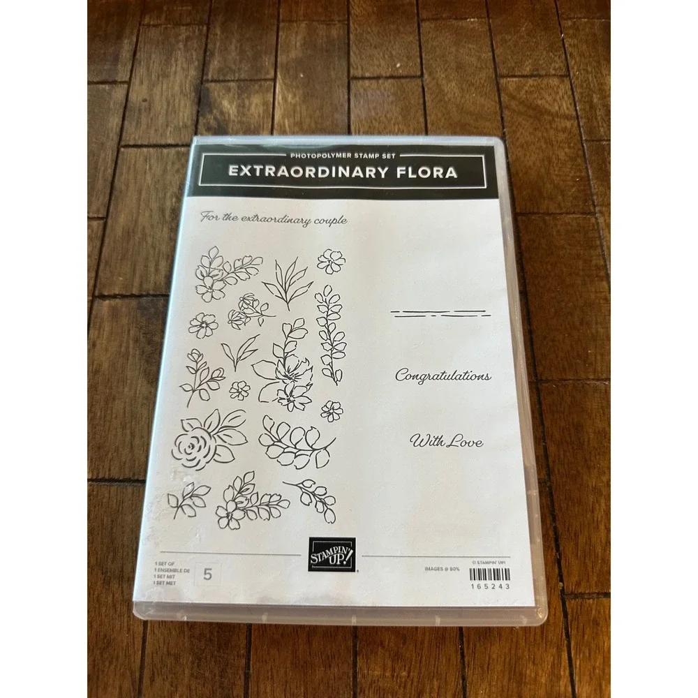 Stampin Up Extraordinary Flora Photopolymer Stamp Set 165243 Floral Sentiments